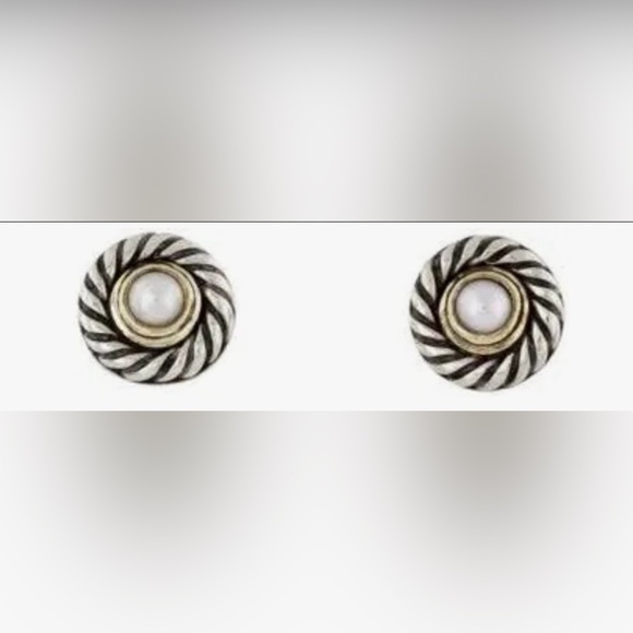 David Yurman Jewelry - David Yurman Silver Cookie Earrings with 14 KG